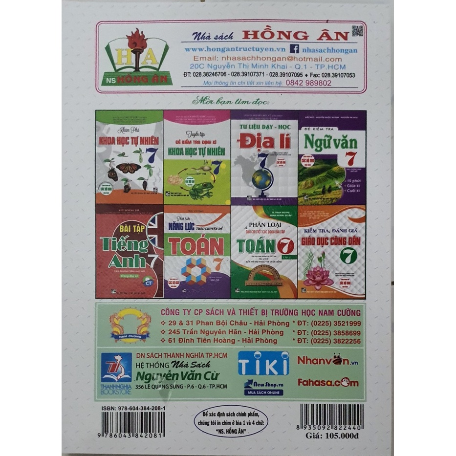 Sách - Hướng Dẫn Trả Lời Câu Hỏi Và Bài Tập Khoa Học Tự Nhiên Lớp 7