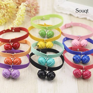 SQ Light Candy Color Cat Bell Collar Neck Ring Belt Dog Traction Strap Pet Sup thumbnail