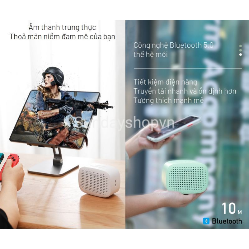 Loa Bluetooth 5.0 Yoobao M2 Hỗ trợ ghép đôi TWS Hàng chính hãng