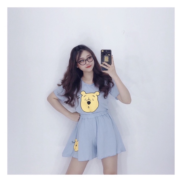 Set bộ áo thun quần đùi siêu dễ thương chất thun cotton - A0U