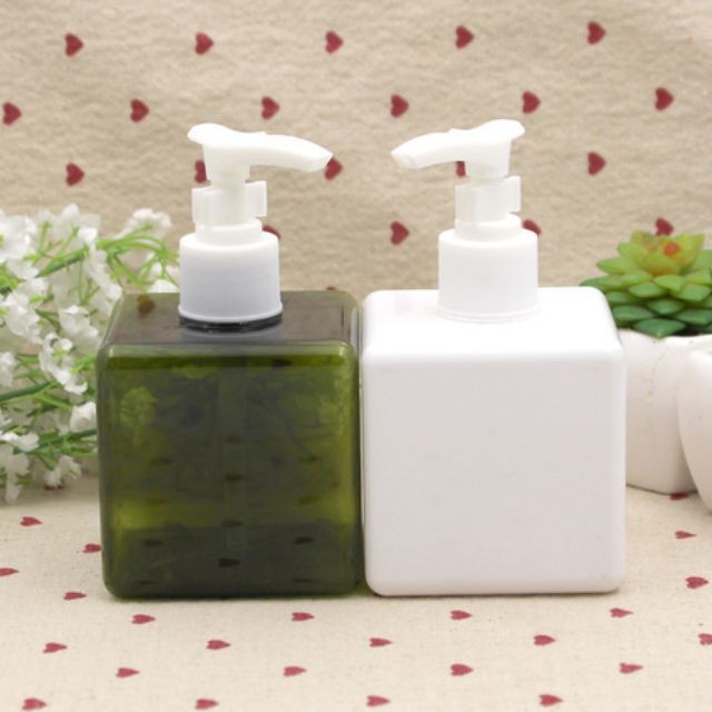 Chai nhựa pet vuông 250ml - chai lọ mỹ phẩm