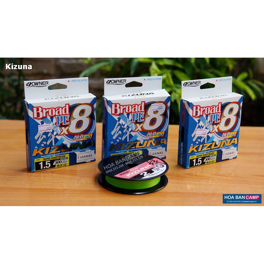 Dây Dù Owner Kizuna Broad PE 8x | Made in Japan