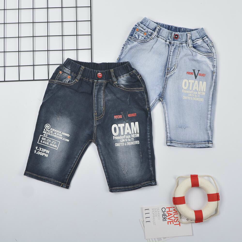 Quần jean lỡ xuất khẩu bé trai size 10-15(18-30kg)