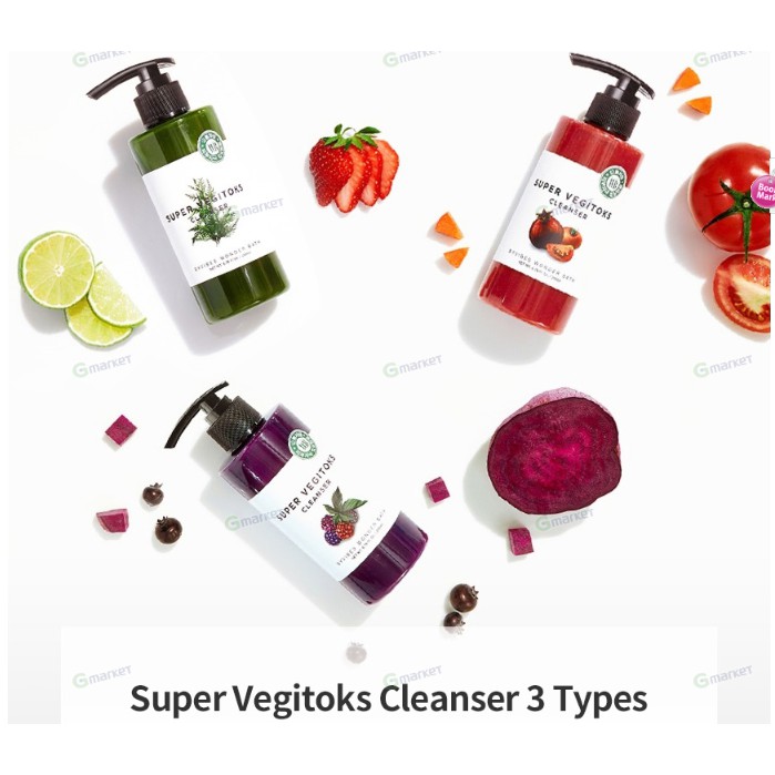 Sữa rửa mặt thải độc rau củ Wonder Bath Super Vegitoks Cleanser 300ml