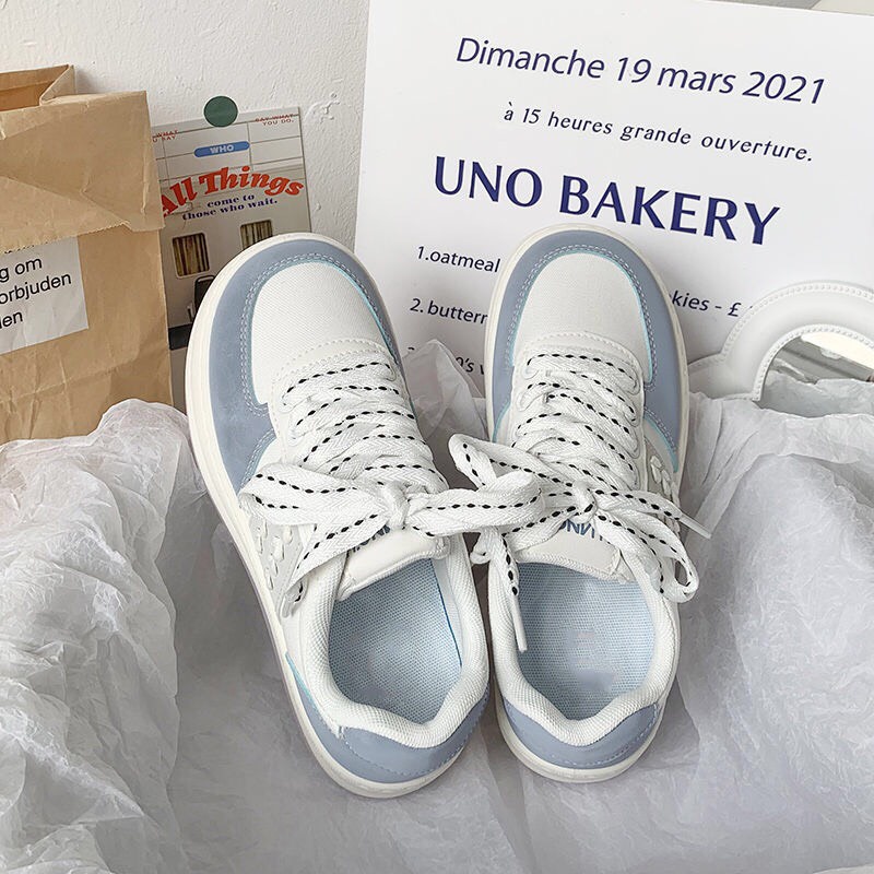Giày thể thao nữ độn đế 4cm phối màu dây đan siêu hot-Giày nữ bông lúa hottrend 2022