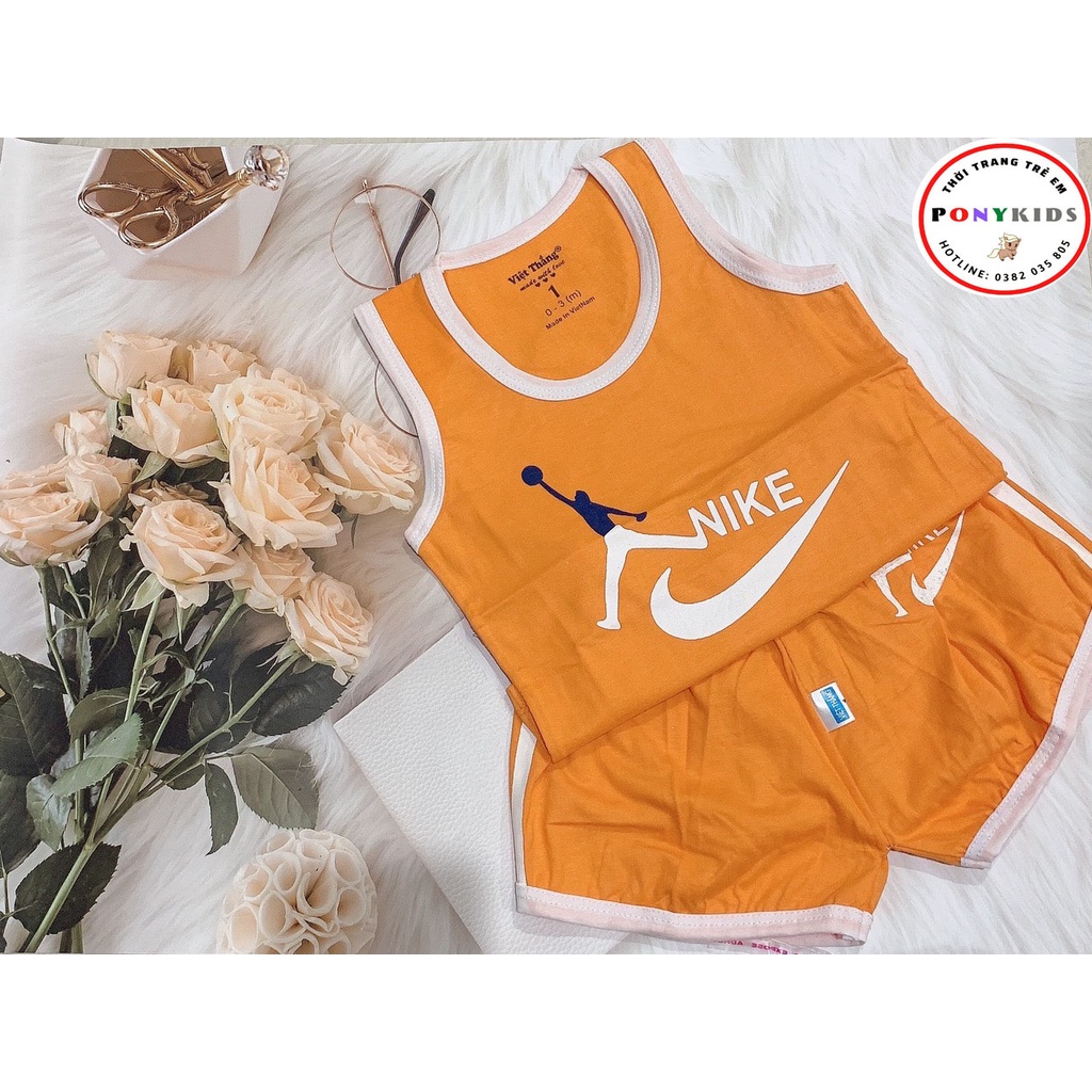 Bộ đồ ba lỗ cộc tay cho bé trai , bé gái chất thun cotton thoáng mát mùa hè