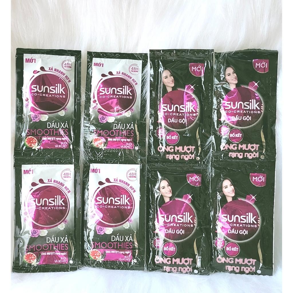 Set 40 gói dầu gội -xả Sunsilk bồ kết óng mượt rạng ngời 6g (Gói rời không theo dây)