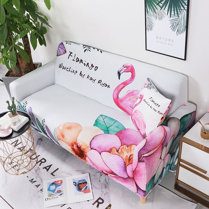 Vỏ Bọc Ghế Sofa Co Giãn Chống Bụi In Họa Tiết Hoạt Hình Thông Dụng Cho 1-4 Người