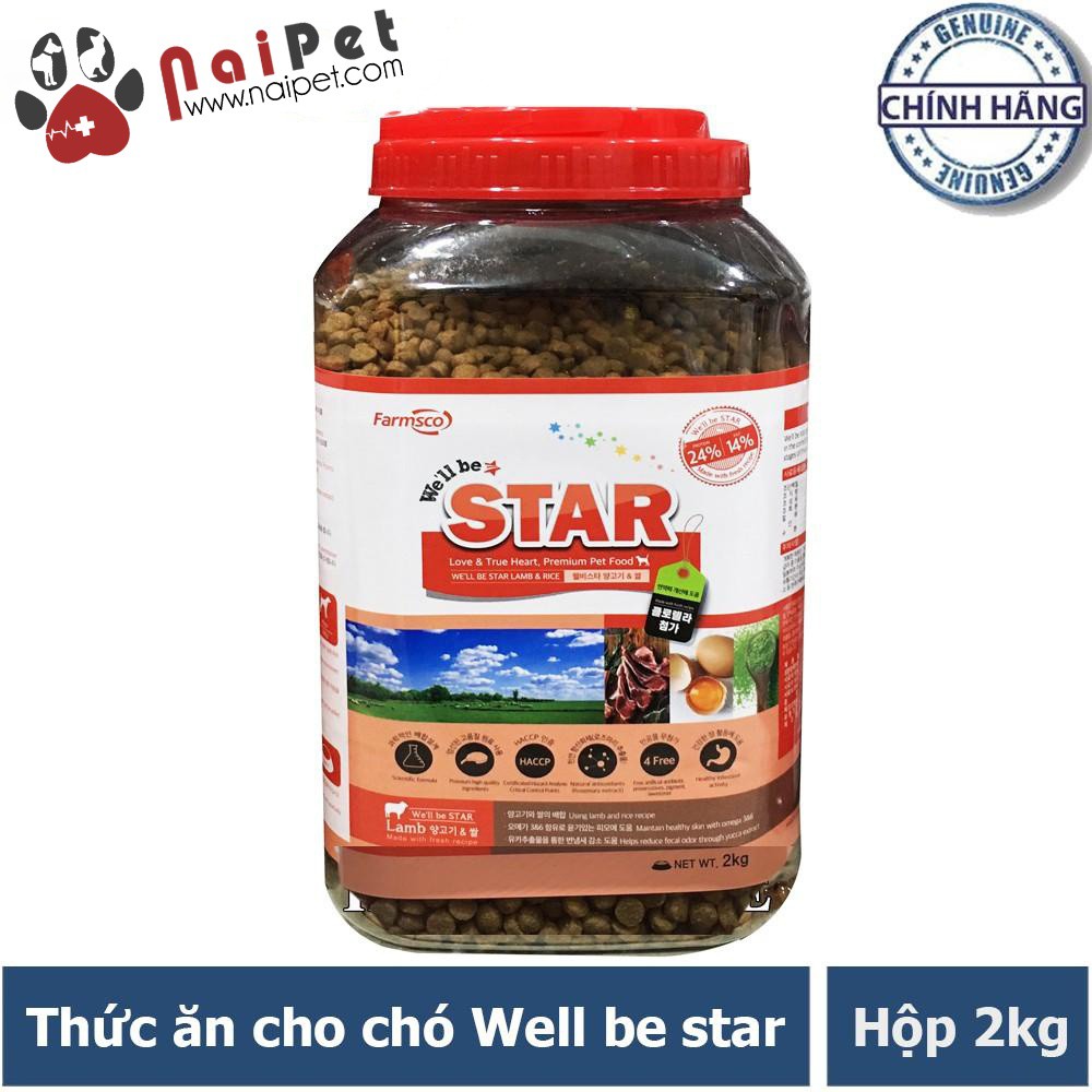 Thức Ăn Hỗn Hợp Vị Cừu Và Gạo Cho Chó Mọi Lứa Tuổi We’ll Be Star Lamb &amp; Rice túi 500g