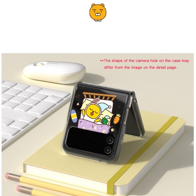 Ốp điện thoại mỏng trong suốt họa tiết Kakao Friends cho Samsung Galaxy Z Flip4 / Z Flip 4 5G