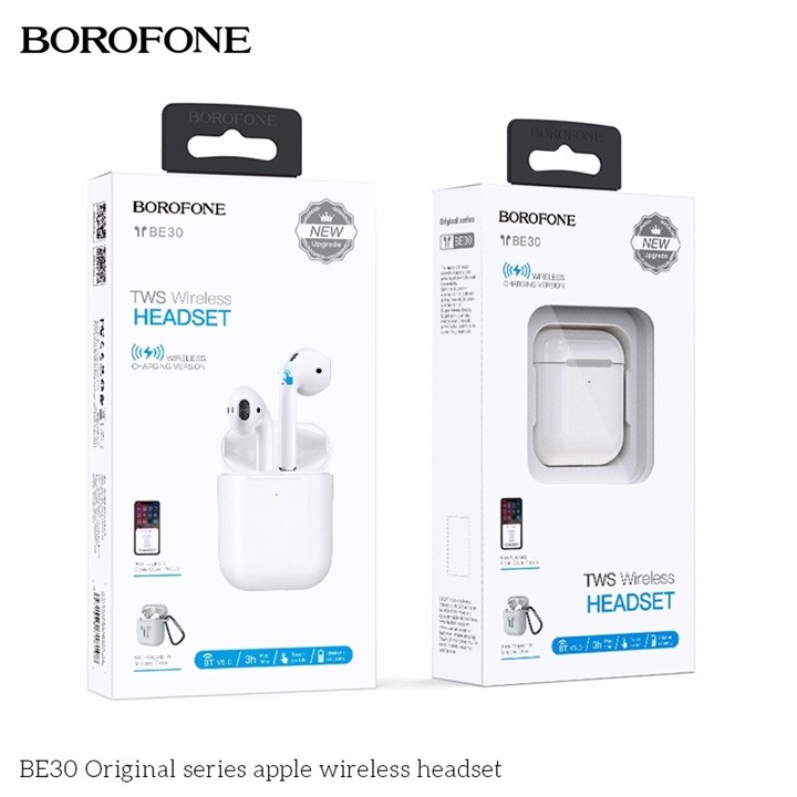 Tai Nghe Bluetooth Quad Layer Earpod V5.0 Borofone Model BE30 Dock Sạc Hỗ Trợ Sạc Không Dây Âm Thanh Chuẩn Chính Hãng