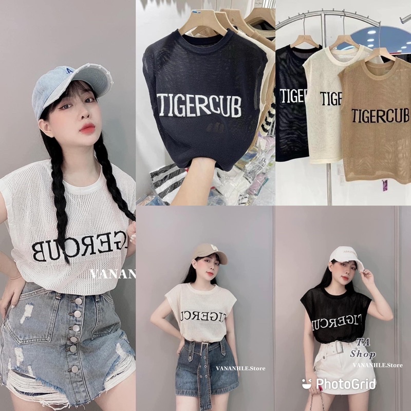 ÁO LEN TANKTOP CHỮ PHONG CÁCH TRẺ TRUNG (ảnh thật kèm Clip)