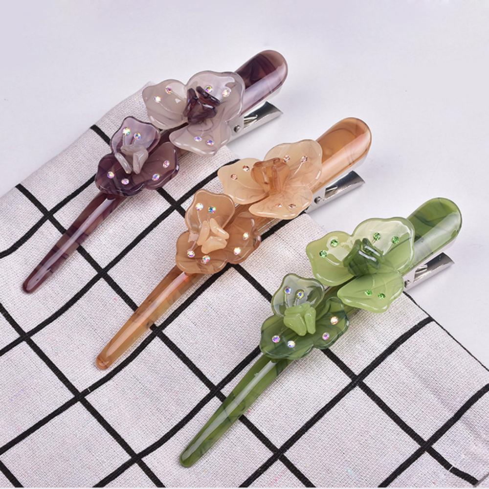 Kẹp Tóc Càng Cua Dài Hình Hoa|Kẹp Tóc Mỏ Vịt 14cm