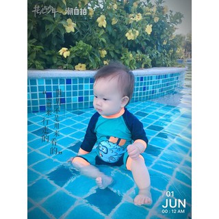 Đồ bơi bé trai hình cá nóc đáng yêu-kèm nón