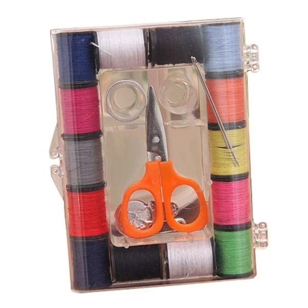 Bộ Hộp Kim Chỉ May Vá 19 Món Hộp Dẹp J5 Gia Đình - Kim Khâu, Chỉ, Kéo, ...
