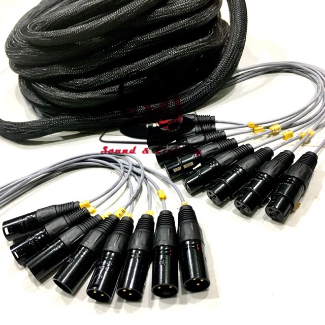 Dây micro trống jazz 8 đầu Jack canon dài 9m dây micro drum jazz 8 Mic