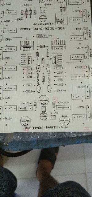 Pcb công suất 3u 18 sò một kênh BO SỢI THUỶ TINH