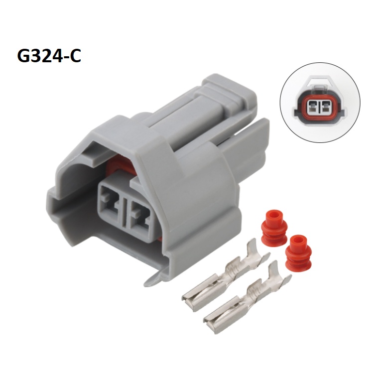 G324-Giắc cắm 2 lõi với phích cắm cuối 2mm 2 lỗ