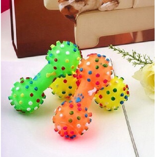 Tạ Gai Đồ Chơi Kêu Chip Chip Cho Chó Mèo 12cm - BOMPET