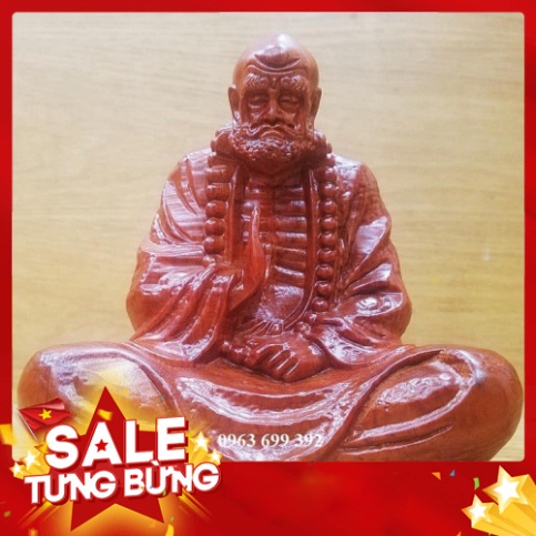Tượng đạt ma sư tổ ngồi thiền bằng gỗ hương