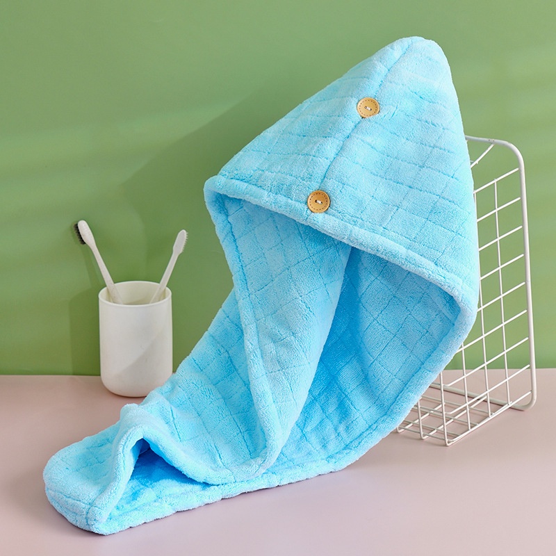 Khăn Quấn Tóc Dày Dặn Thấm Hút Tốt Nhanh Khô Tiện Dụng Cho Nữ