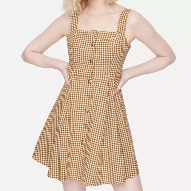 Đầm caro 2 dây ulzzang cực xinh