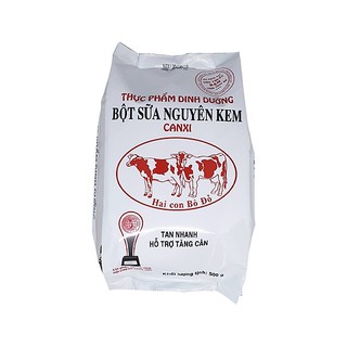 Sữa Bột Nguyên Kem Hai Con Bò Đỏ 500g(Thực phẩm cho sức khoẻ)