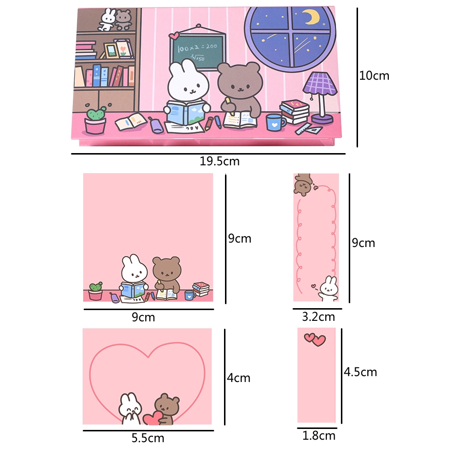Set 480 Giấy Ghi Chú Kiểu Dáng Xinh Xắn Dễ Thương