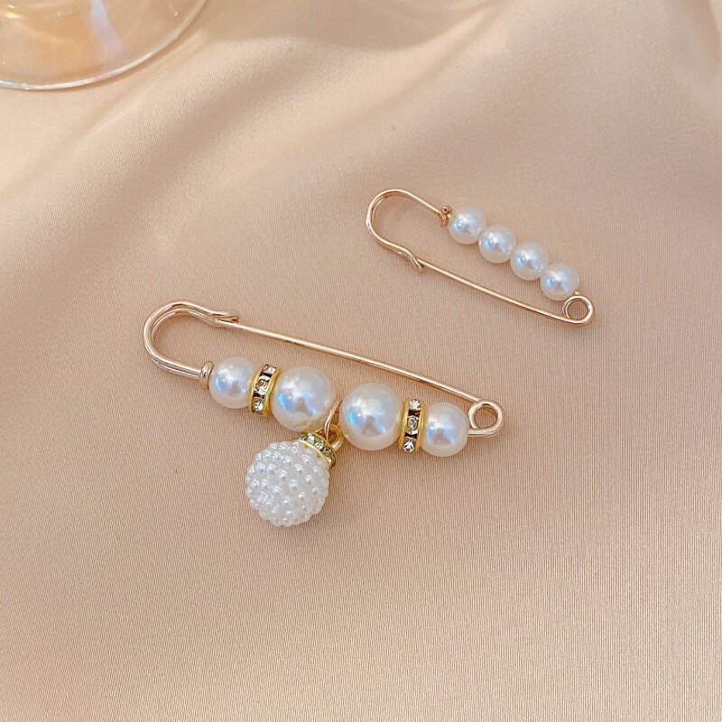 Set Trâm Cài Thắt Eo Lưng Quần Điều Chỉnh Độ Rộng Chất Liệu Ngọc Trai Thời Trang Phong Cách Hàn Quốc Mới