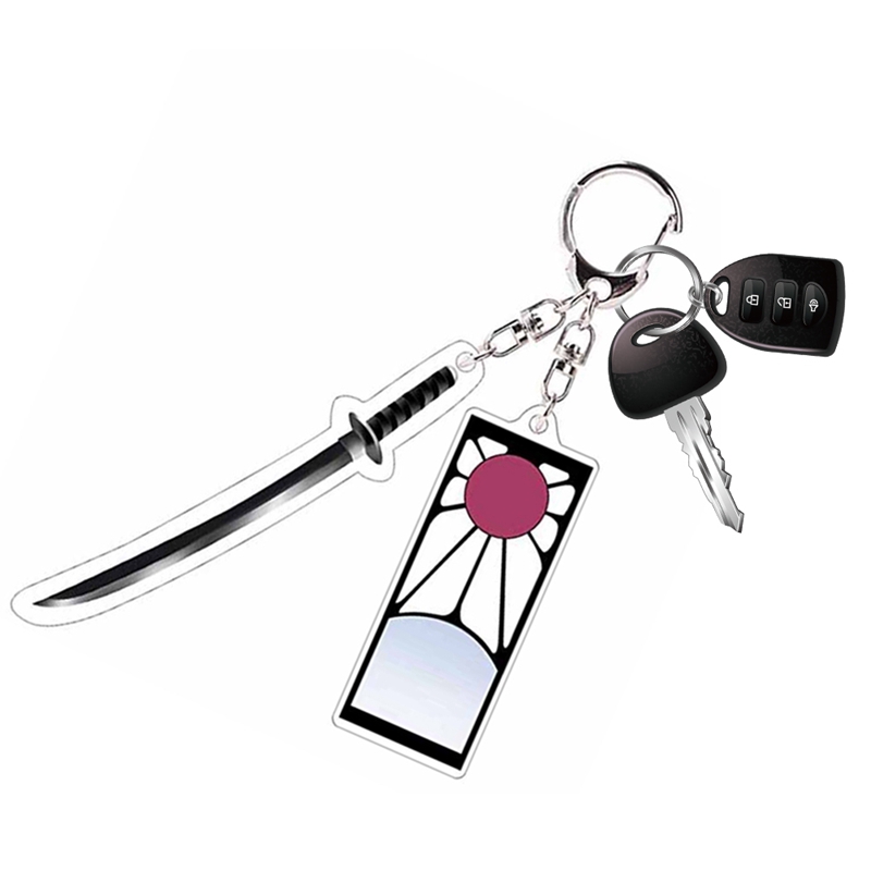 Móc chìa khóa phong cách hoạt hình Demon Slayer Kimetsu No Yaiba dễ thương