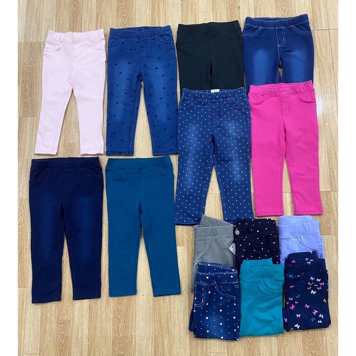 Quần tregging bé gái Jumping Beans chất nỉ da cá
