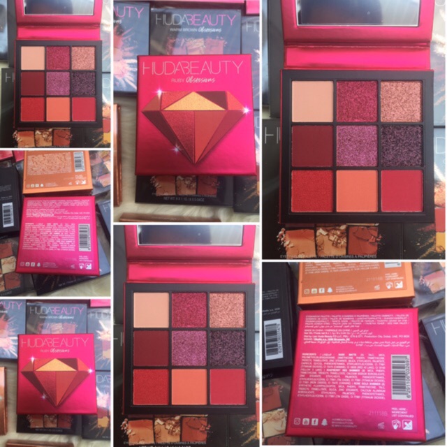 Bảng phấn trang điểm mắt 9 ô Huda Beauty Ruby Obsessions