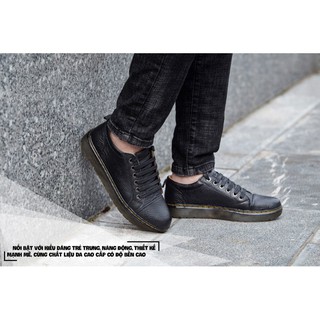 Giày Nam Dr Martens Đen - Da Bò Thật 100%