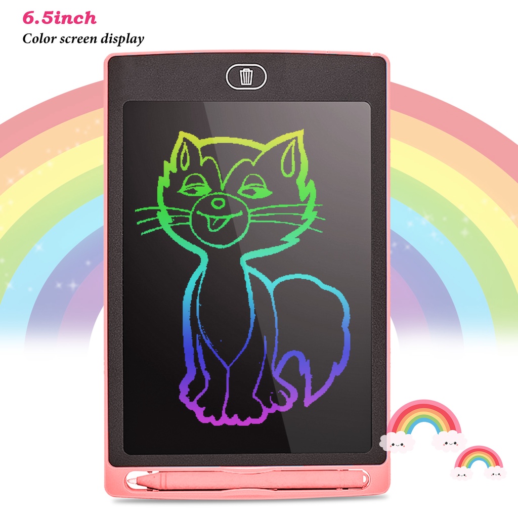 Bảng vẽ tự xóa điện tử 3D ANDY'S KIDS bảng viết vẽ thông minh 6.5 inch màn hình LCD đa sắc đồ họa đẹp kèm bút dạy học