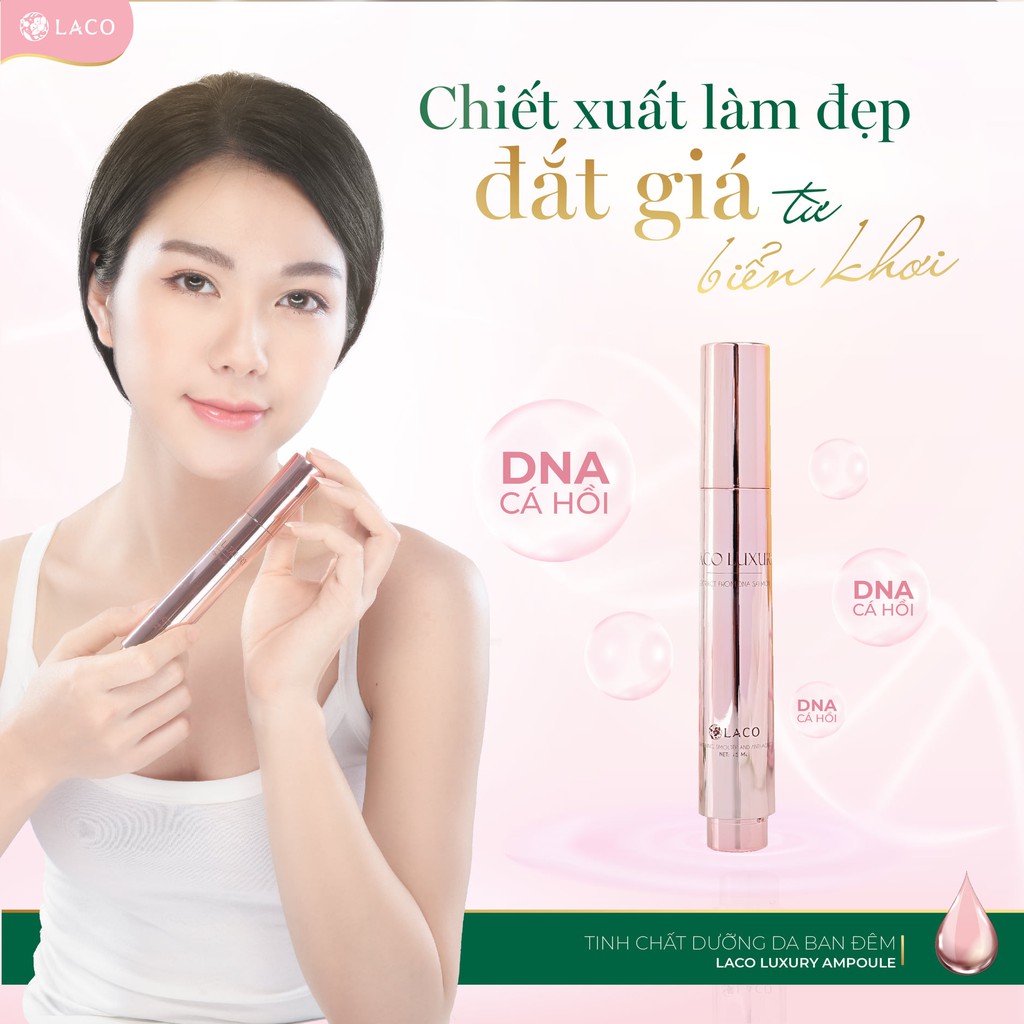 Tinh chất dưỡng da -Serum dưỡng trắng tinh chất cá hồi Ampoule DNA  Laco Luxury tái tạo trẻ hoá giúp da căng bóng | BigBuy360 - bigbuy360.vn