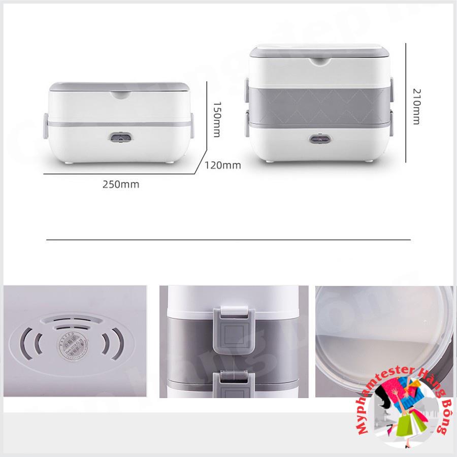 Hộp đựng cơm giữ nhiệt tự động nấu chín và hâm nóng thức ăn, đồ gia dụng thông minh tiện ích