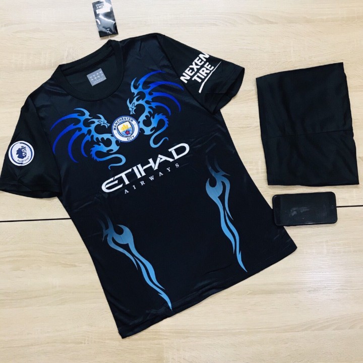 Áo Bóng Đá Man City 2020 Cực Chất Màu Đen Mới Nhất - Áo Đá Banh Đẹp