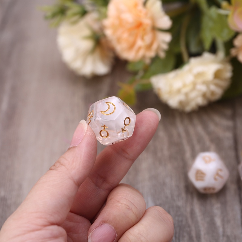 QQ Bộ 3 Xúc Xắc 12 Mặt Hai Màu Dùng Chơi Game Divination