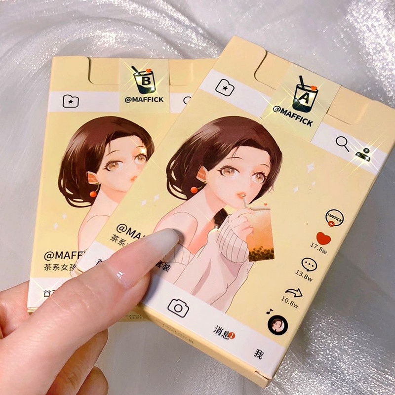 Năm Gói Son Bóng Trang Điểm Màu Sắc Truyện Tranh Với Bộ Son Lì Trơn Dành Cho Nữ Sinh Tiệc Tùng