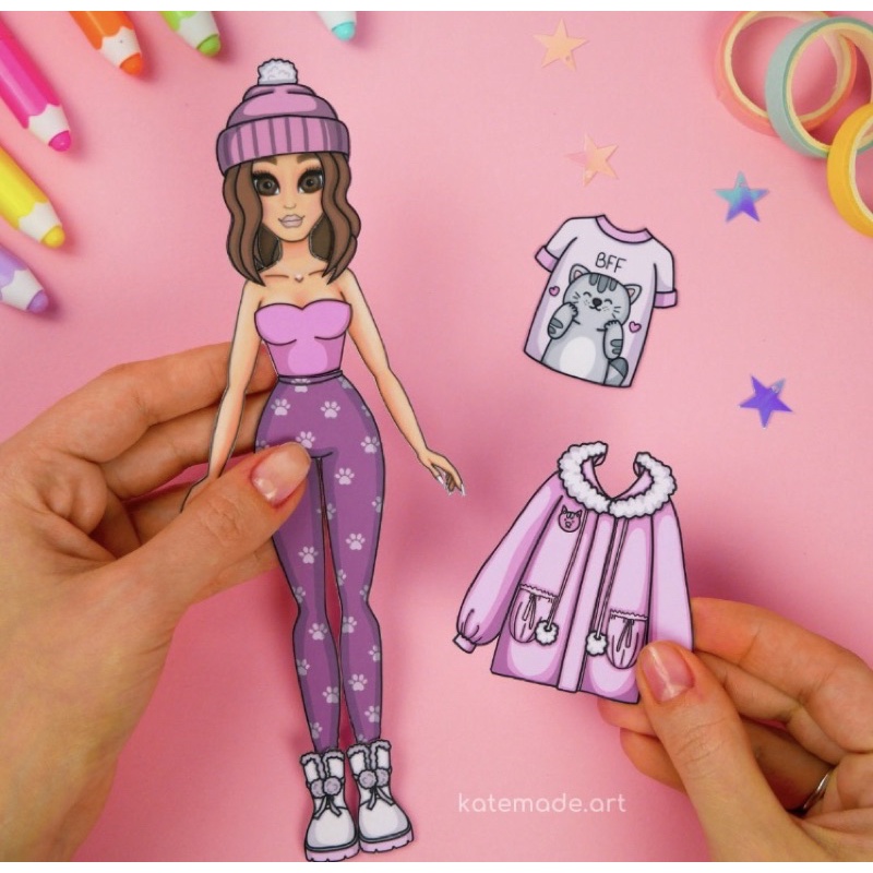 NGÔI NHÀ BÚP BÊ GIẤY KITTY