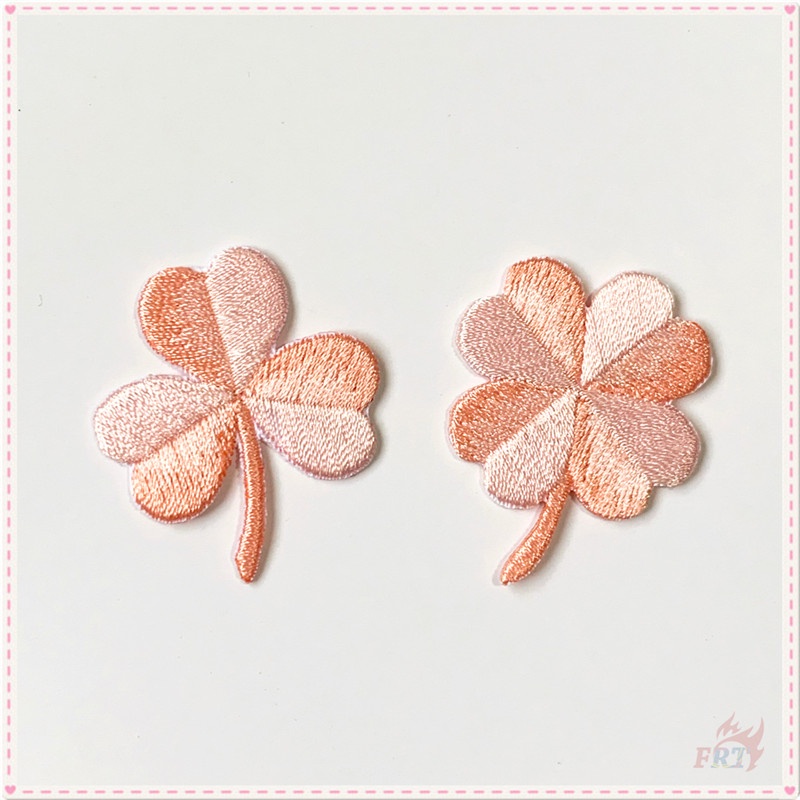 ✿ Miếng Dán Tự Dính Hình Cỏ May Mắn Dễ Thương ✿ 1 Huy Hiệu Thêu Hình Chiếc Lá