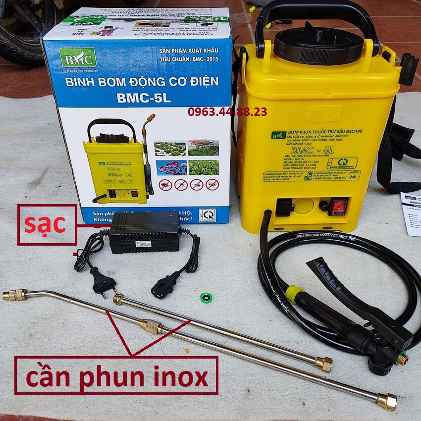 Bình phun điện 5L BMC gọn nhẹ, tiện sử dụng - bình xịt điện