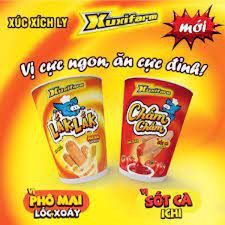 Xúc xích Lắk Lắk Xuxifarm phô mai lốc xoáy ly 64g