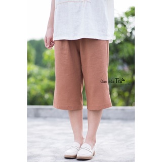Quần xuông lửng vải LINEN may thiết kế - Gác của Tea