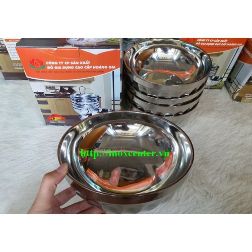 Tô inox cách nhiệt cao cấp của Hoàng Gia - Sét 5 tô
