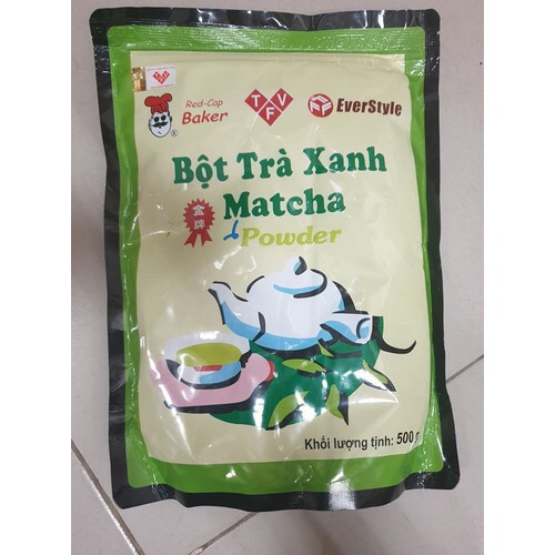 Bột Matcha mũ đỏ - bột trà xanh nguyên chất gói 500g