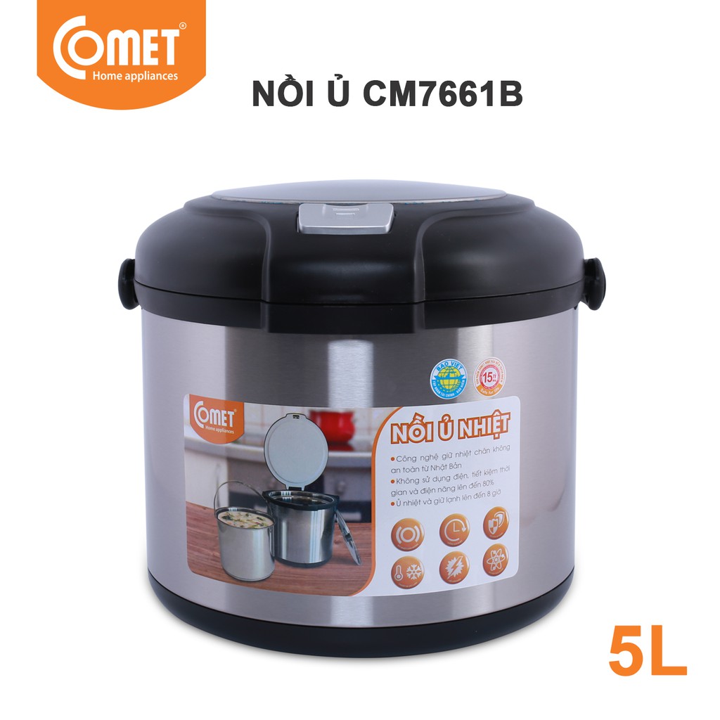 Nồi ủ nhiệt 5.0L COMET - CM7661