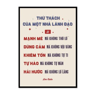 Decal dán văn phòng phong cách Mopi Slogan_021 Thử thách của một nhà lãnh đạo