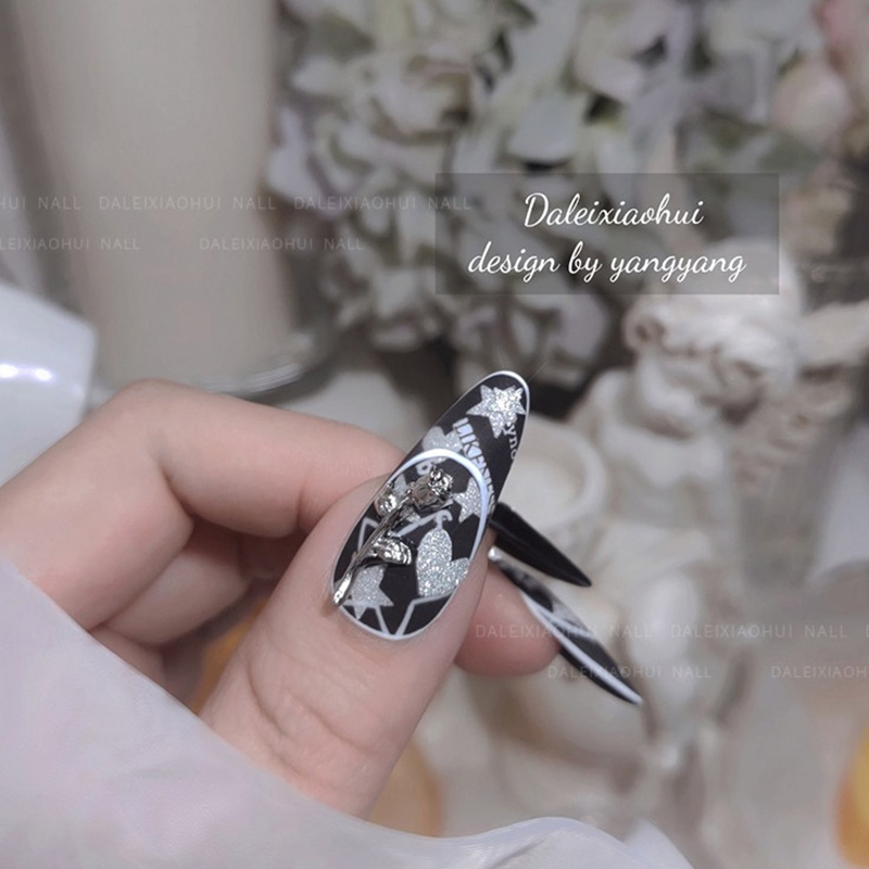 Miếng dán 3D UR SUGAR hình gấu/ ngôi sao/ bướm trang trí móng tay nghệ thuật