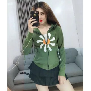 Áo khoác nữ da cá in bông hàn quốc